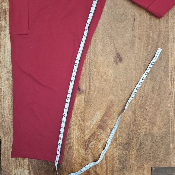 Mondetta Jogger Pants Womens 2X Brick Red Cargo Pockets - Picture 5 of 7